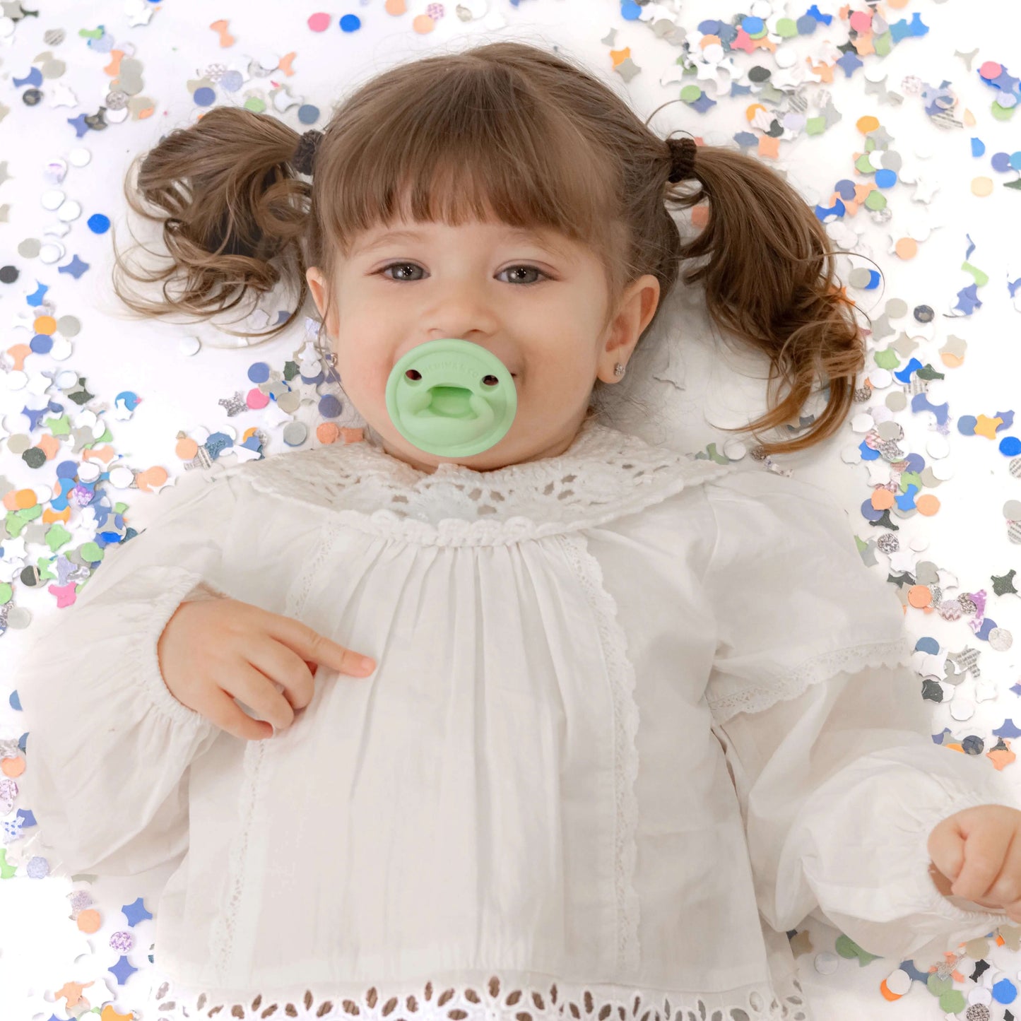 Chupete DIAMOND By Nenina & Co Mint y Gris | Silicona Orgánica para Bebé +12 Meses