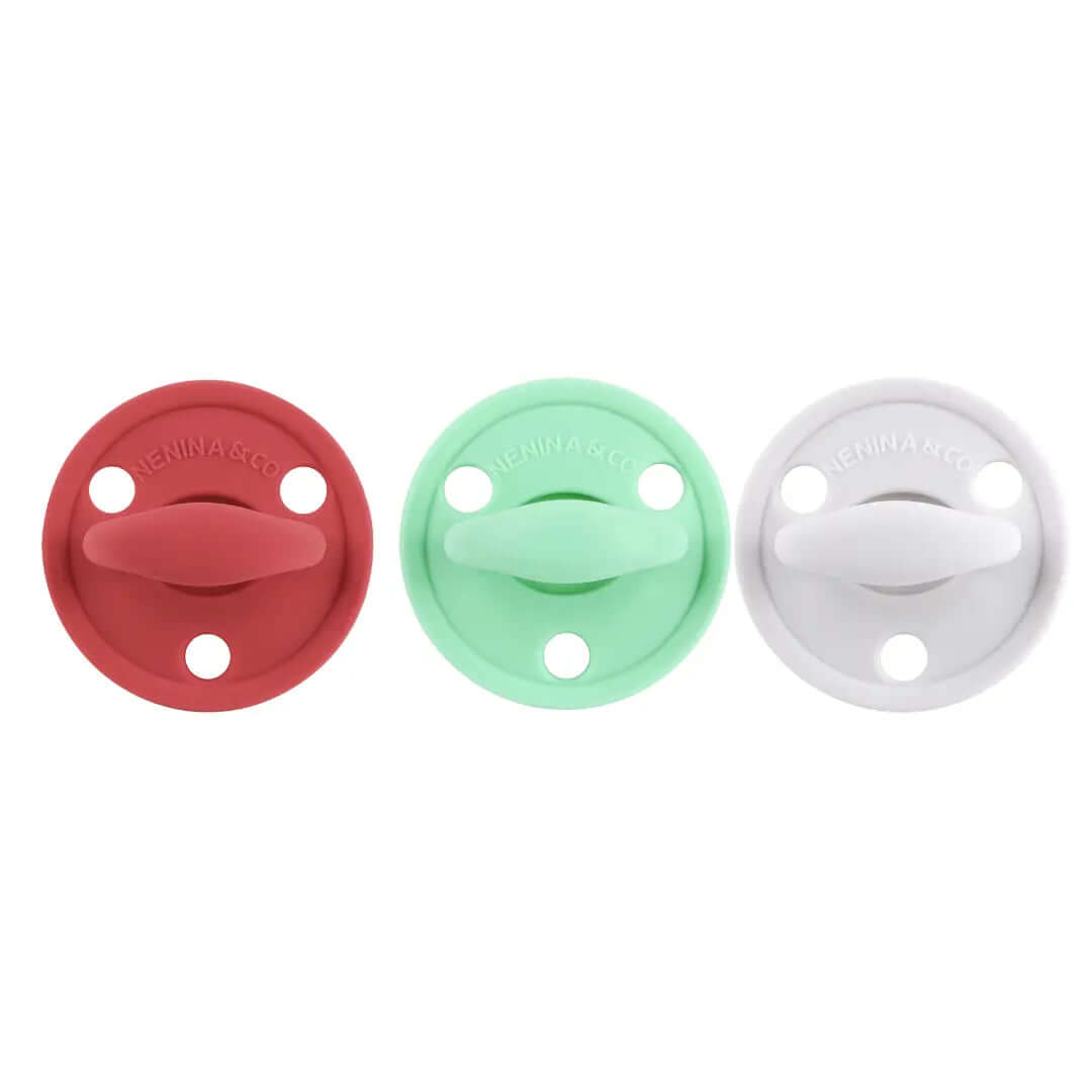 Chupete DIAMOND FS By Nenina & Co New Rojo, Mint y Gris