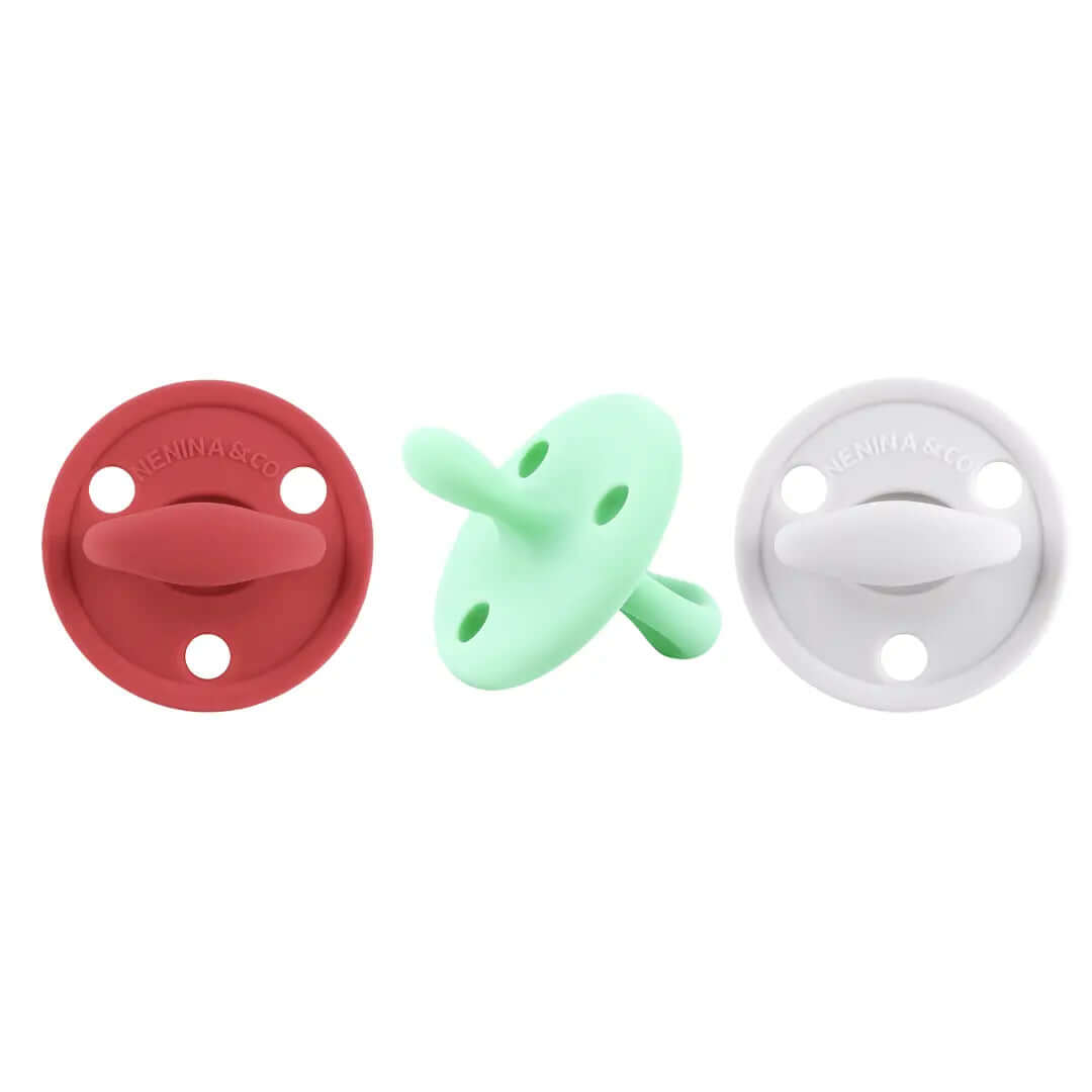 Chupete DIAMOND FS By Nenina & Co New Rojo, Mint y Gris