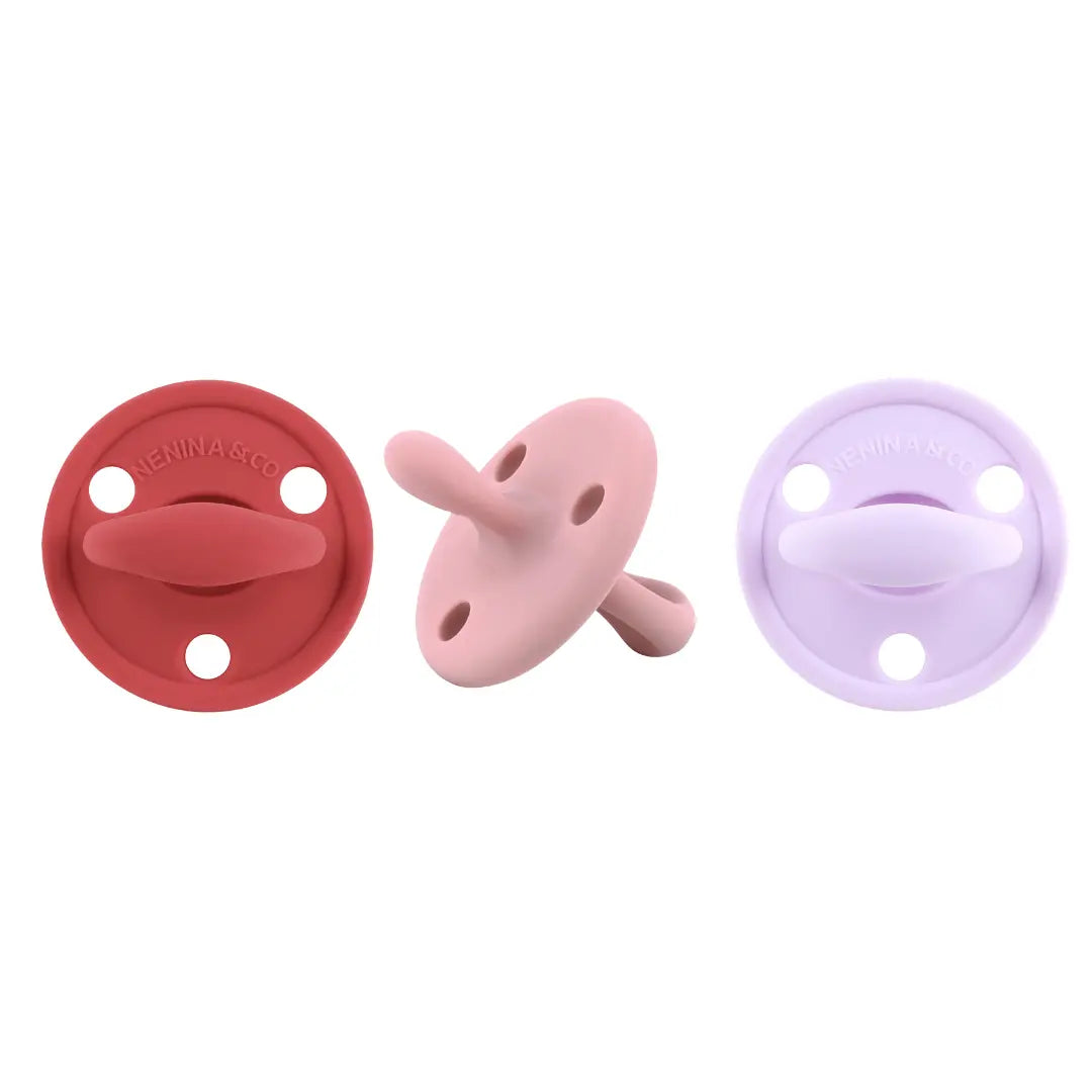 Chupete DIAMOND FS By Nenina & Co New Rojo, Rosa Pálido y Lila