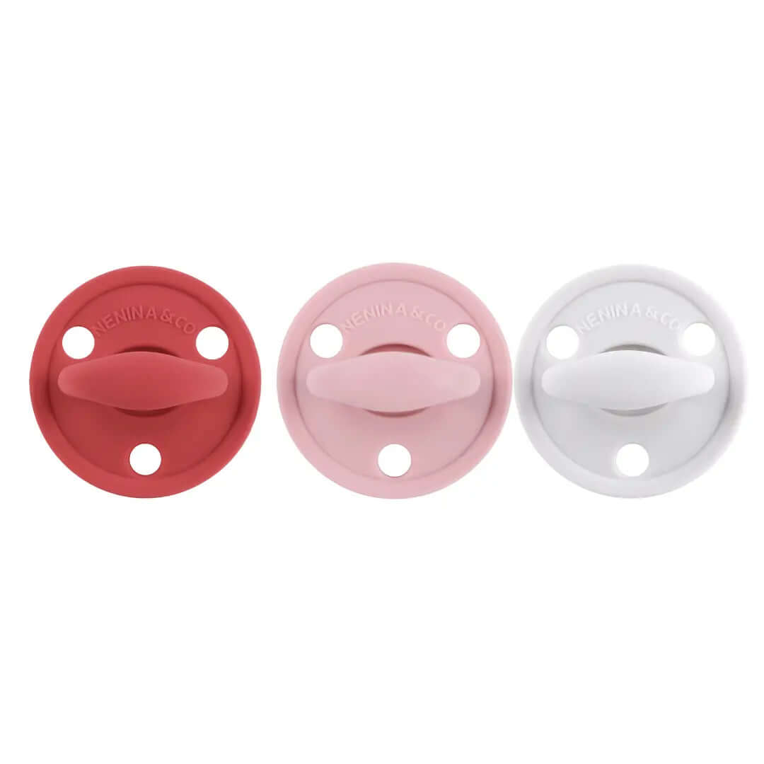 Chupete DIAMOND FS By Nenina & Co New Rojo, Rosa pálido y Gris