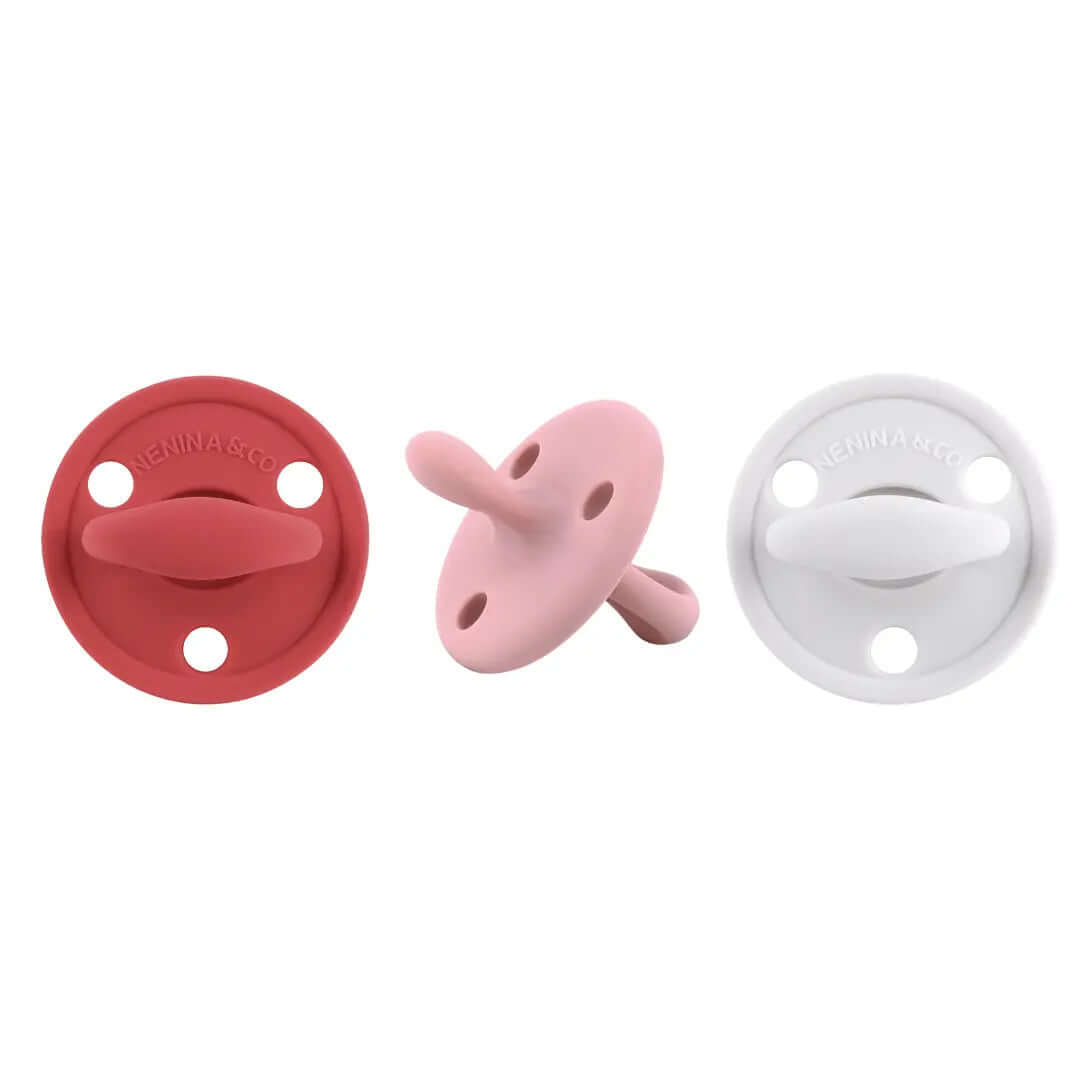 Chupete DIAMOND FS By Nenina & Co New Rojo, Rosa pálido y Gris
