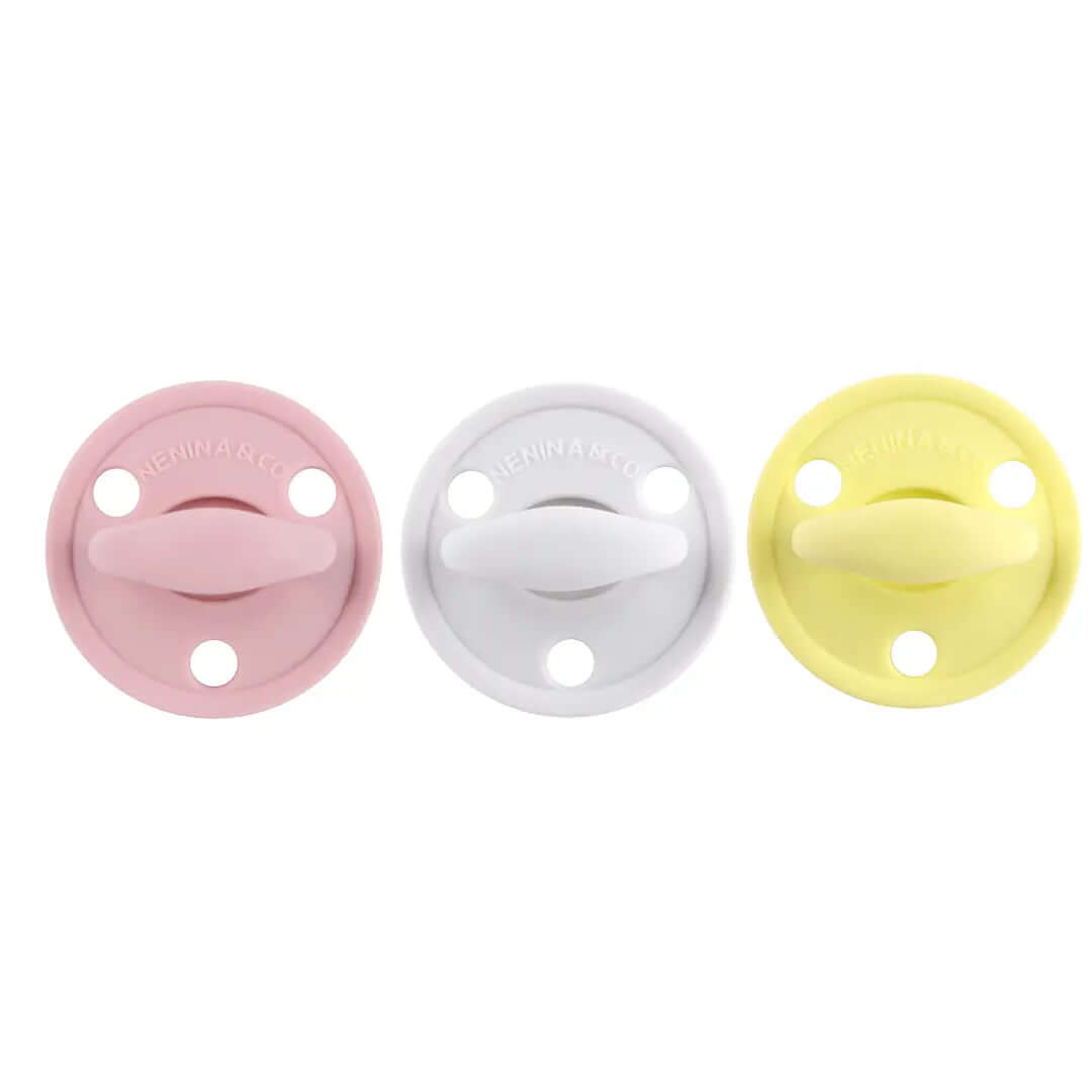 Chupete DIAMOND FS By Nenina & Co Rosa pálido, gris y amarillo