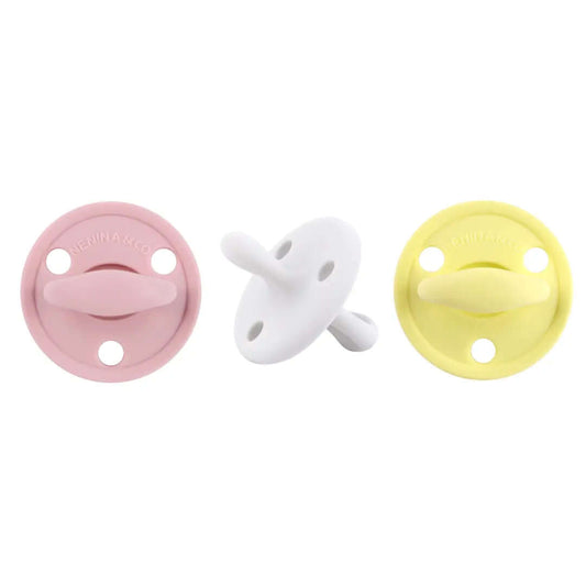 Chupete DIAMOND FS By Nenina & Co Rosa pálido, gris y amarillo