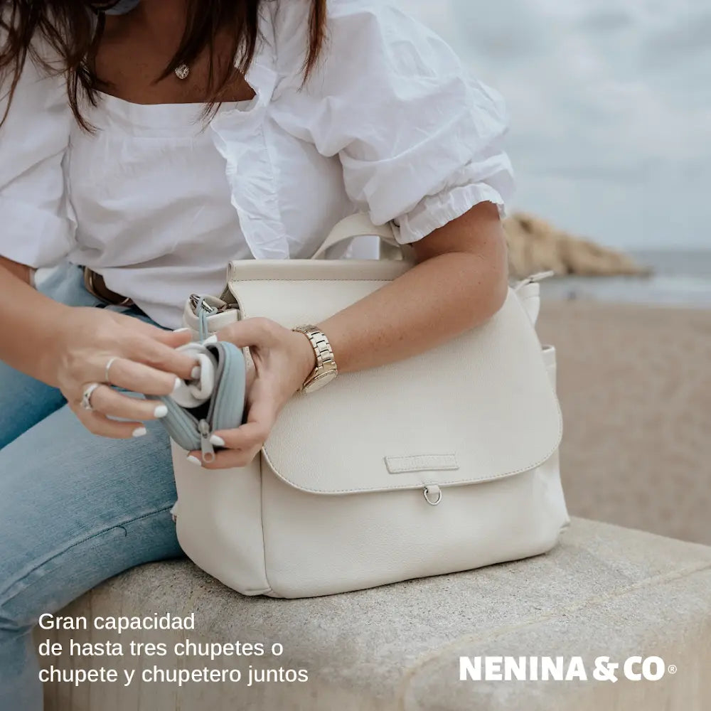 Chupete DIAMOND+ Guardachupete DIAMOND Dusty Blue Nenina & Co