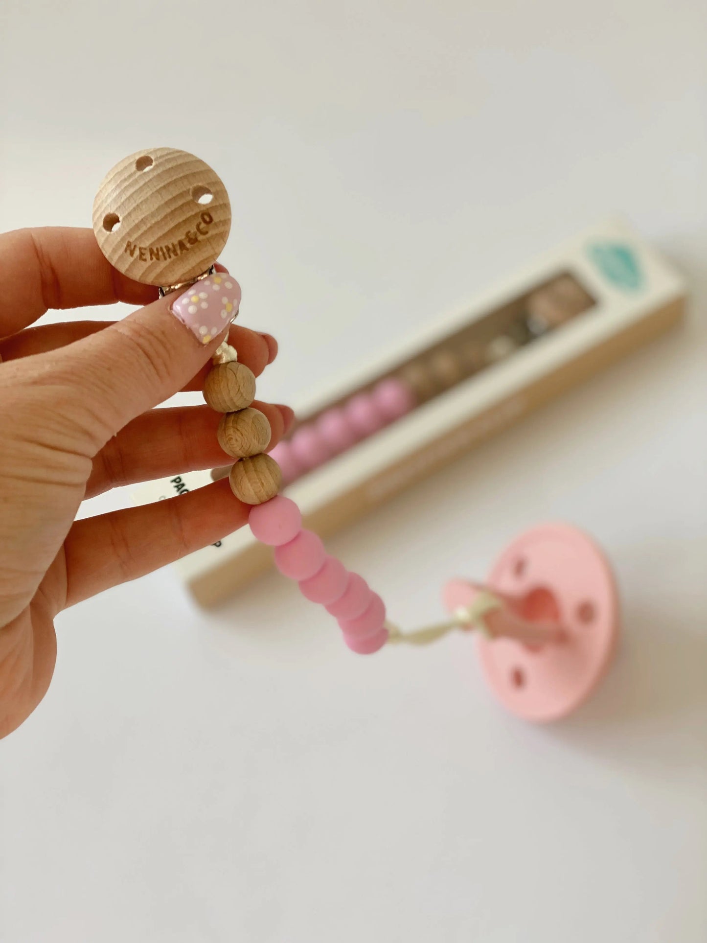 Chupetero Vintage Rosa Chicle  Nenina & Co