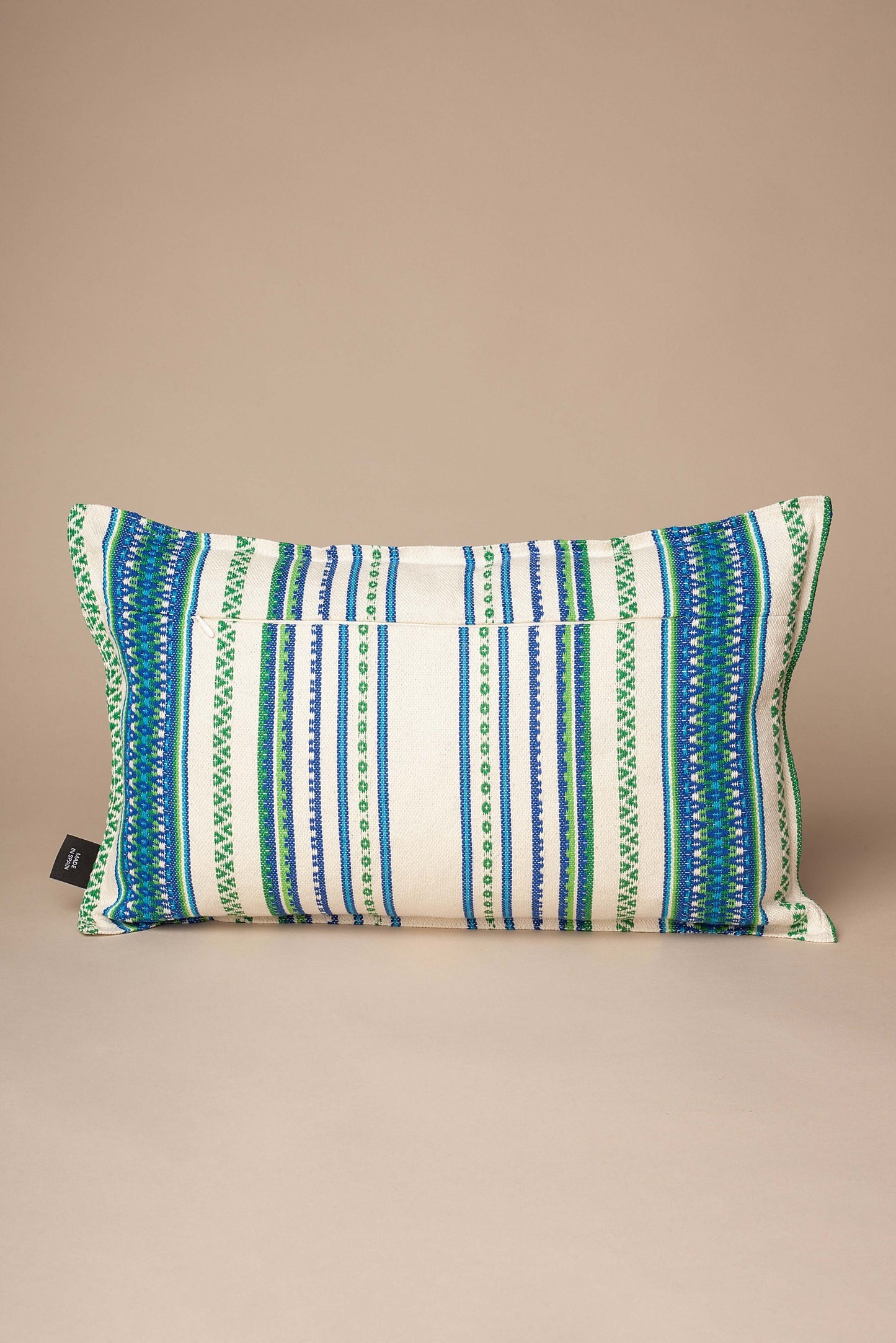 Funda cojín tejido manchego hierbabuena