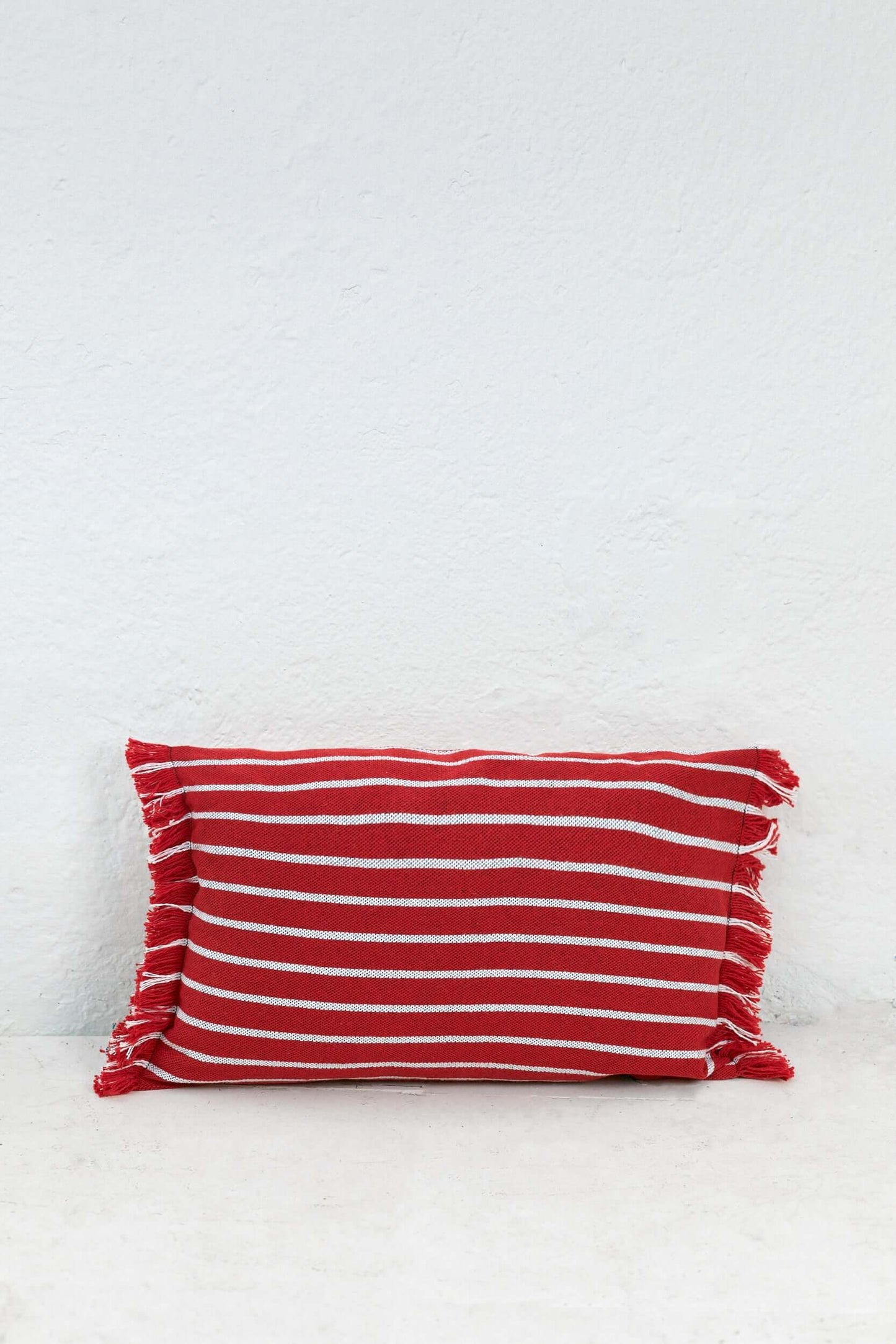 Funda cojín rayas granada rojo 30cmx45cm