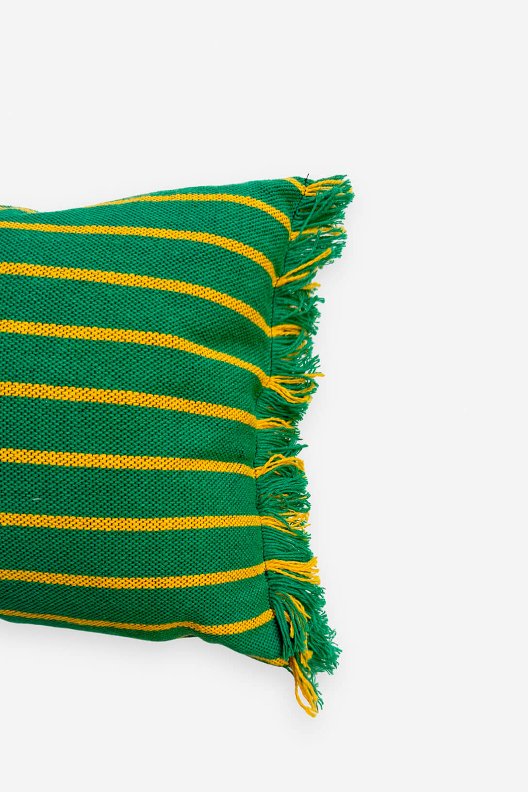 Funda cojín rayas granada verde 30cmx45cm