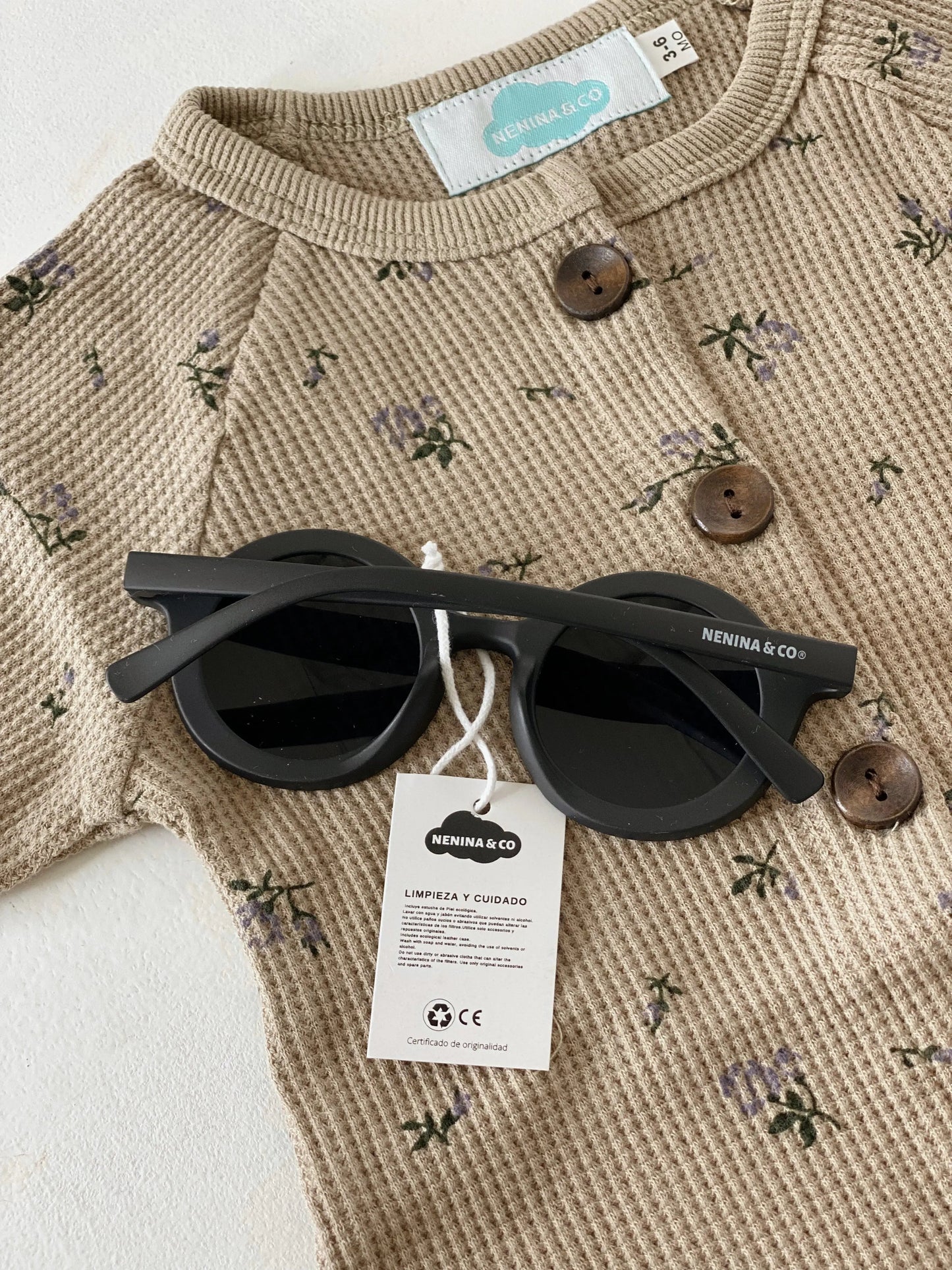 Conjunto Pelele boho Flowers + Diadema Morada Nenina & Co