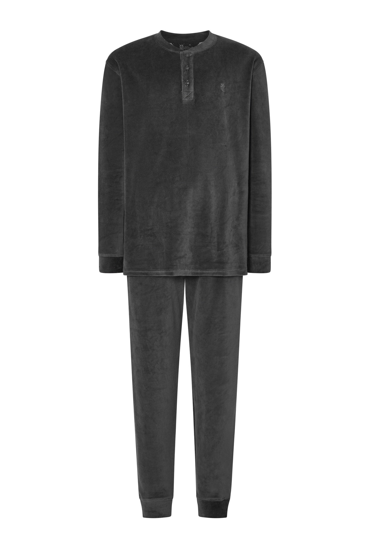 🛌 Pijama Hombre Invierno Terciopelo Rayas Gris - Cálido y Elegante 🛌