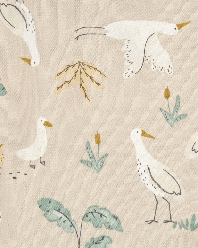 Conjunto dos piezas algodón peto y camiseta diseño aves