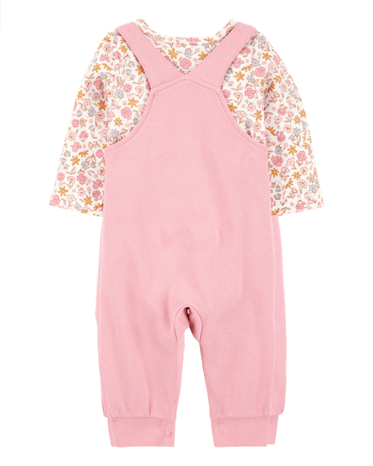 Conjunto dos piezas algodón peto y camiseta diseño conejita