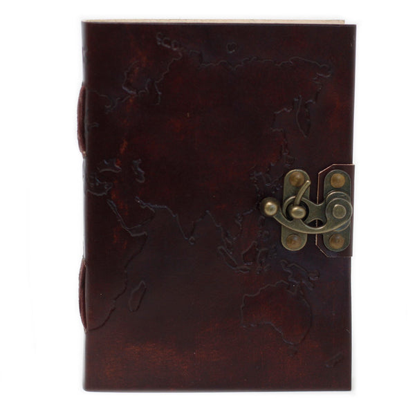 Cuaderno de Cuero Mapa del Mundo