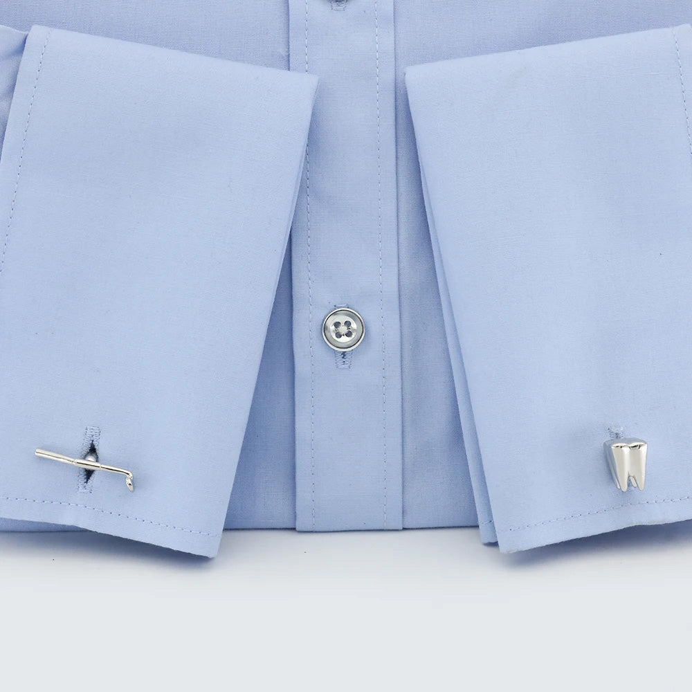 Diente y espejo · gemelos de camisa para dentistas
