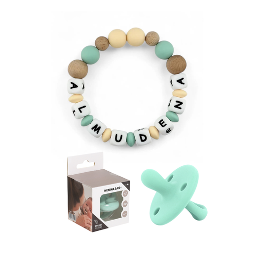 Set Clásico Nenina & Co: Chupete + Mordedor Personalizado con Nombre