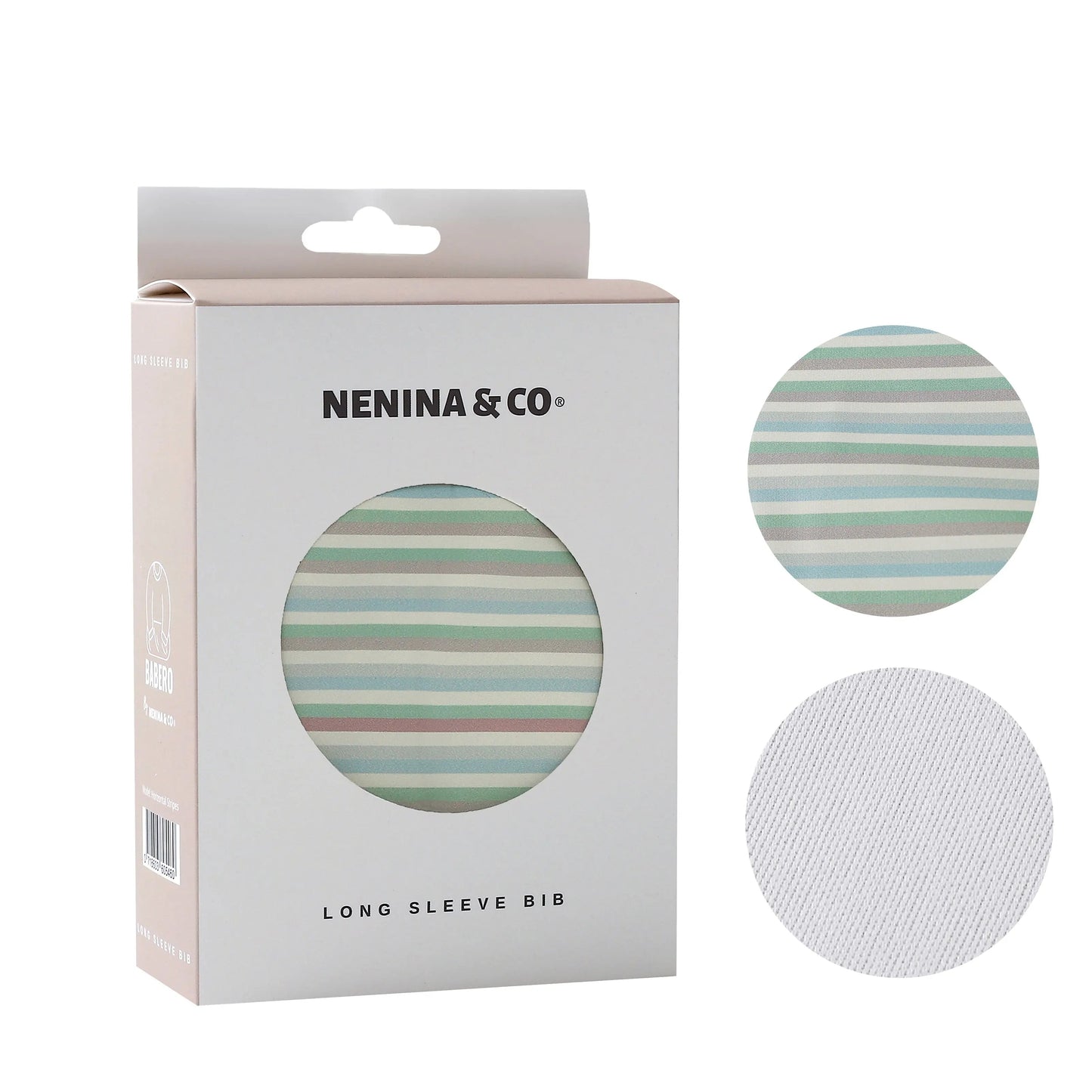 Babero con manga impermeable Horizontal Stripes Nenina & Co