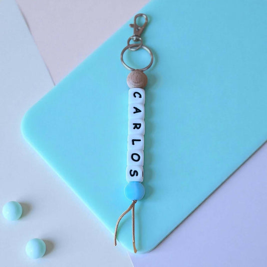 Llavero Celeste  personalizado Nenina & Co