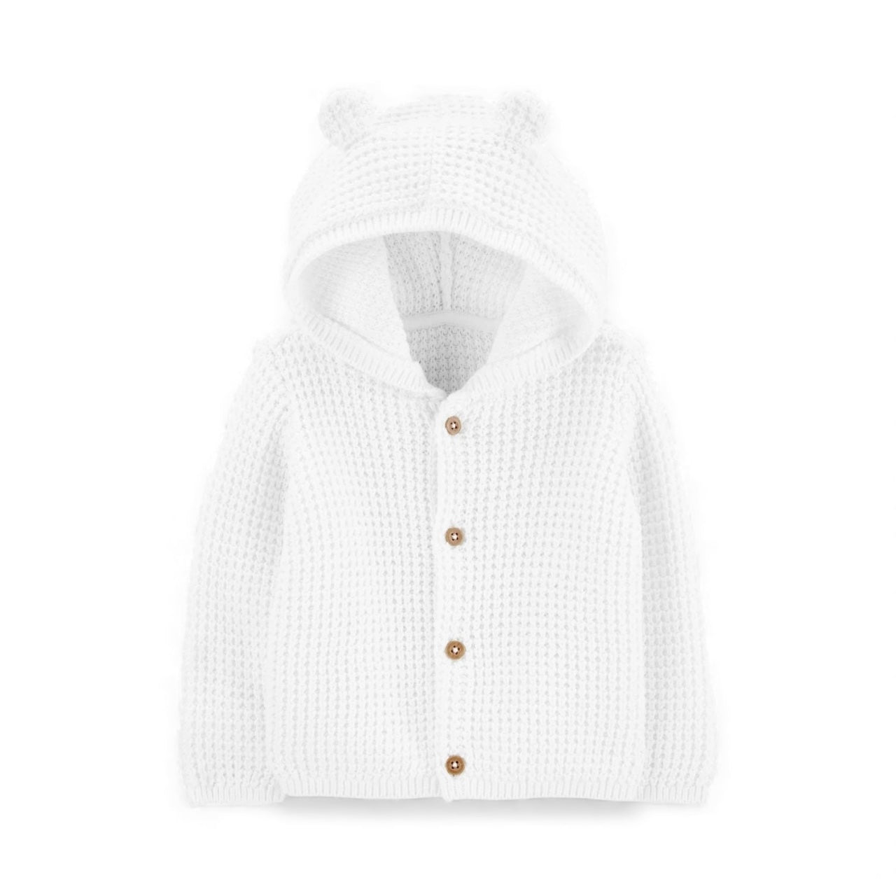 Chaqueta de punto con capucha, diseño oso