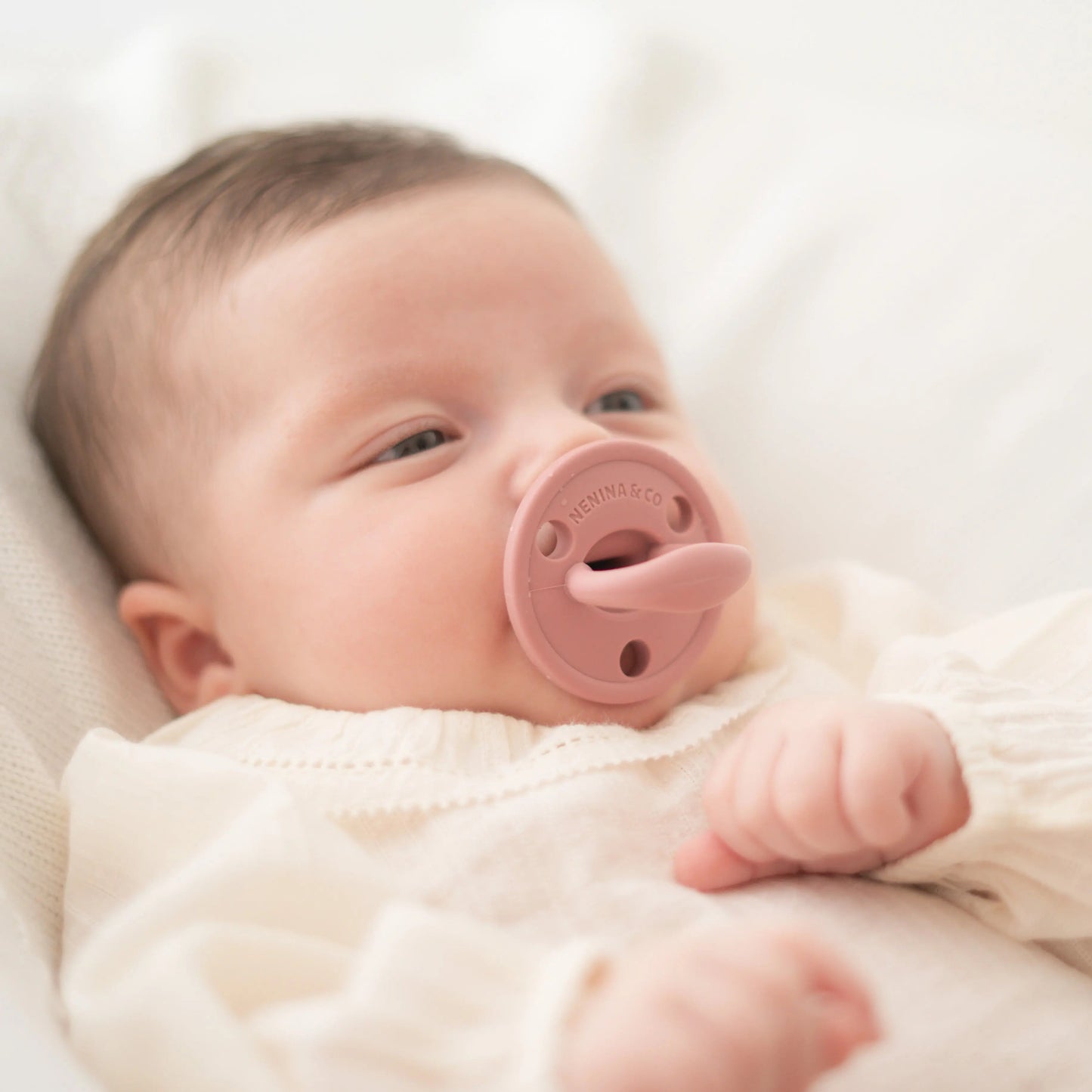 Chupete DIAMOND Nenina & Co Rosa y Rosa Pálido | Silicona Orgánica para Bebé +12 Meses