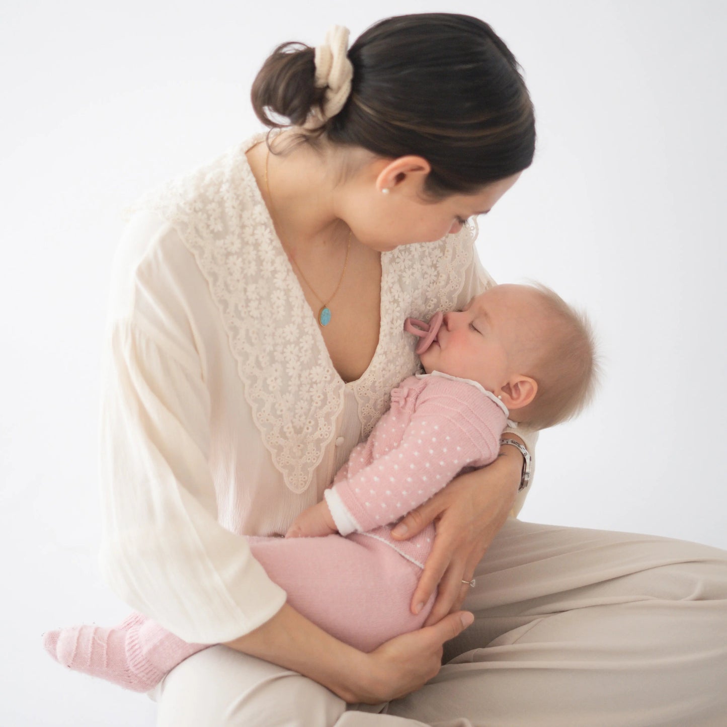 Chupete DIAMOND Nenina & Co Rosa y Rosa Pálido | Silicona Orgánica para Bebé +12 Meses