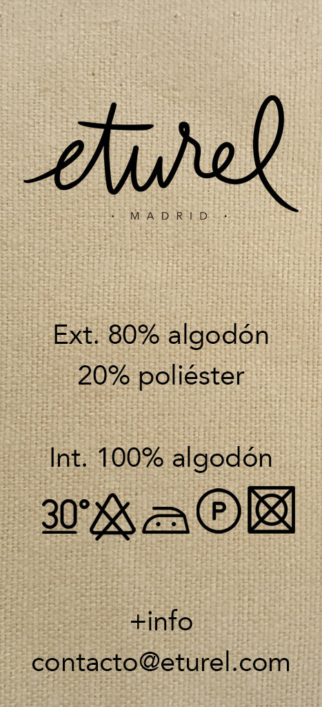 Servilleta loneta estribera blanco y negro (pack de 2)