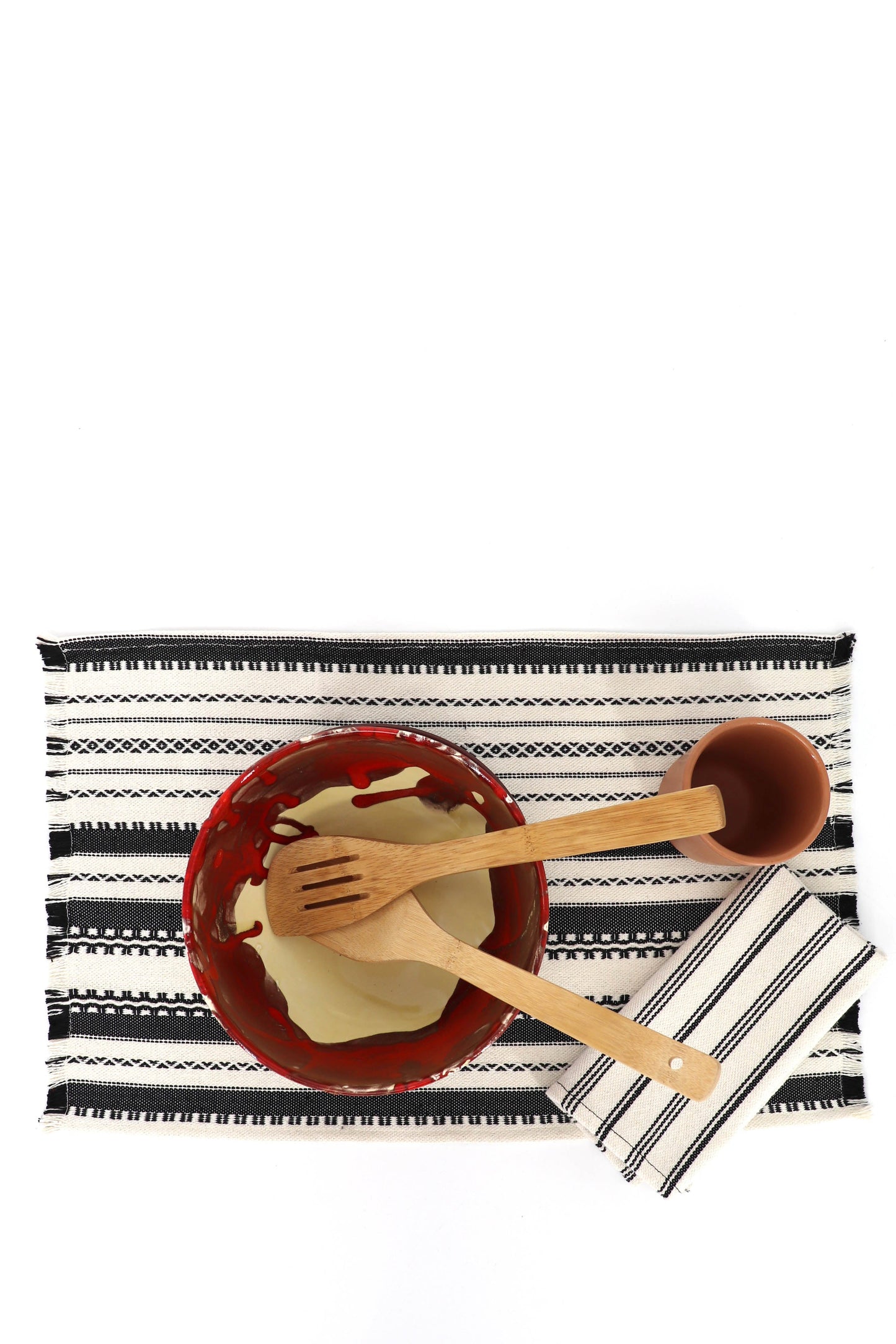 Mantel individual alpujarra blanco y negro (pack de 2)