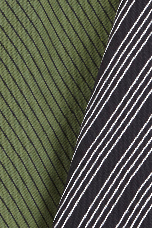 Paño de cocina Loneta Verde y Negro 2unid.