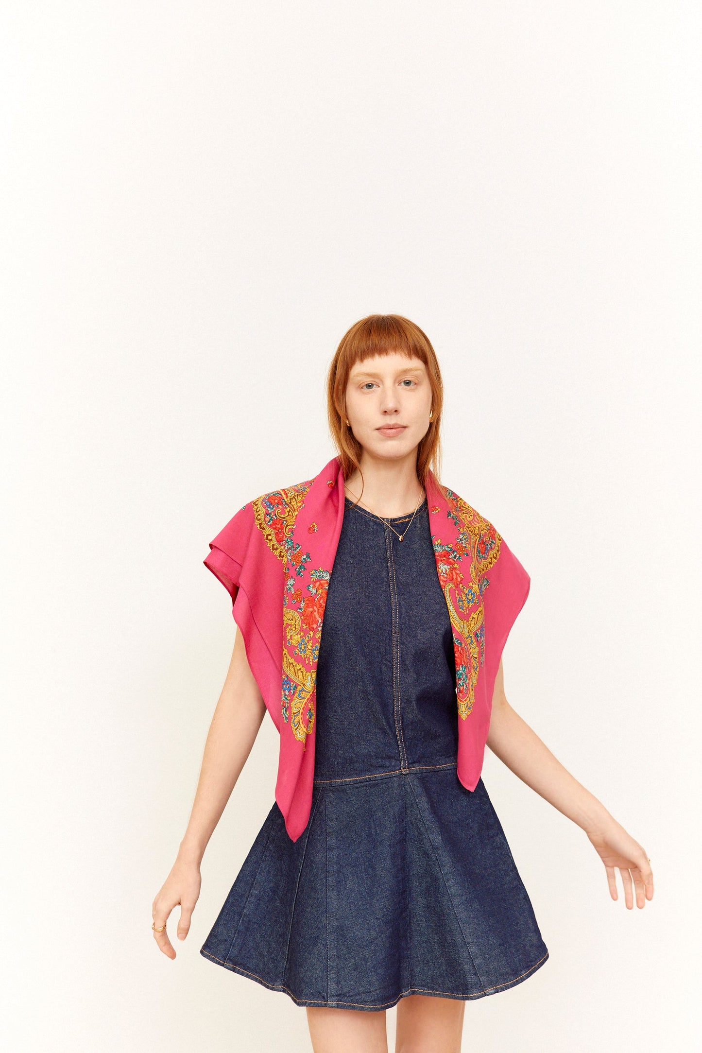 Pañuelo portugués cadena rosa