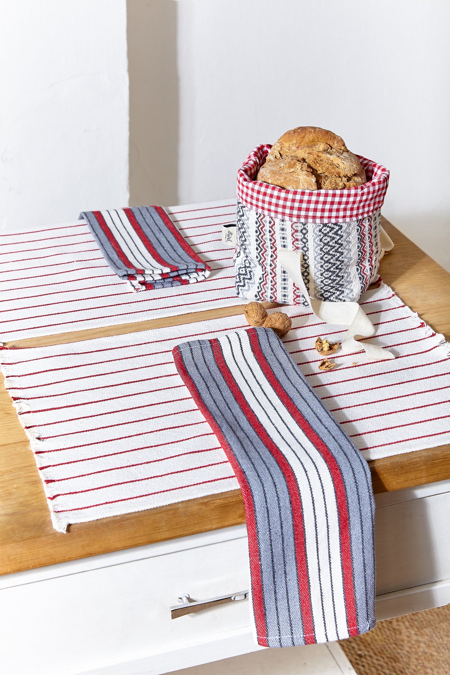 Mantel individual loneta granate (pack de 2)