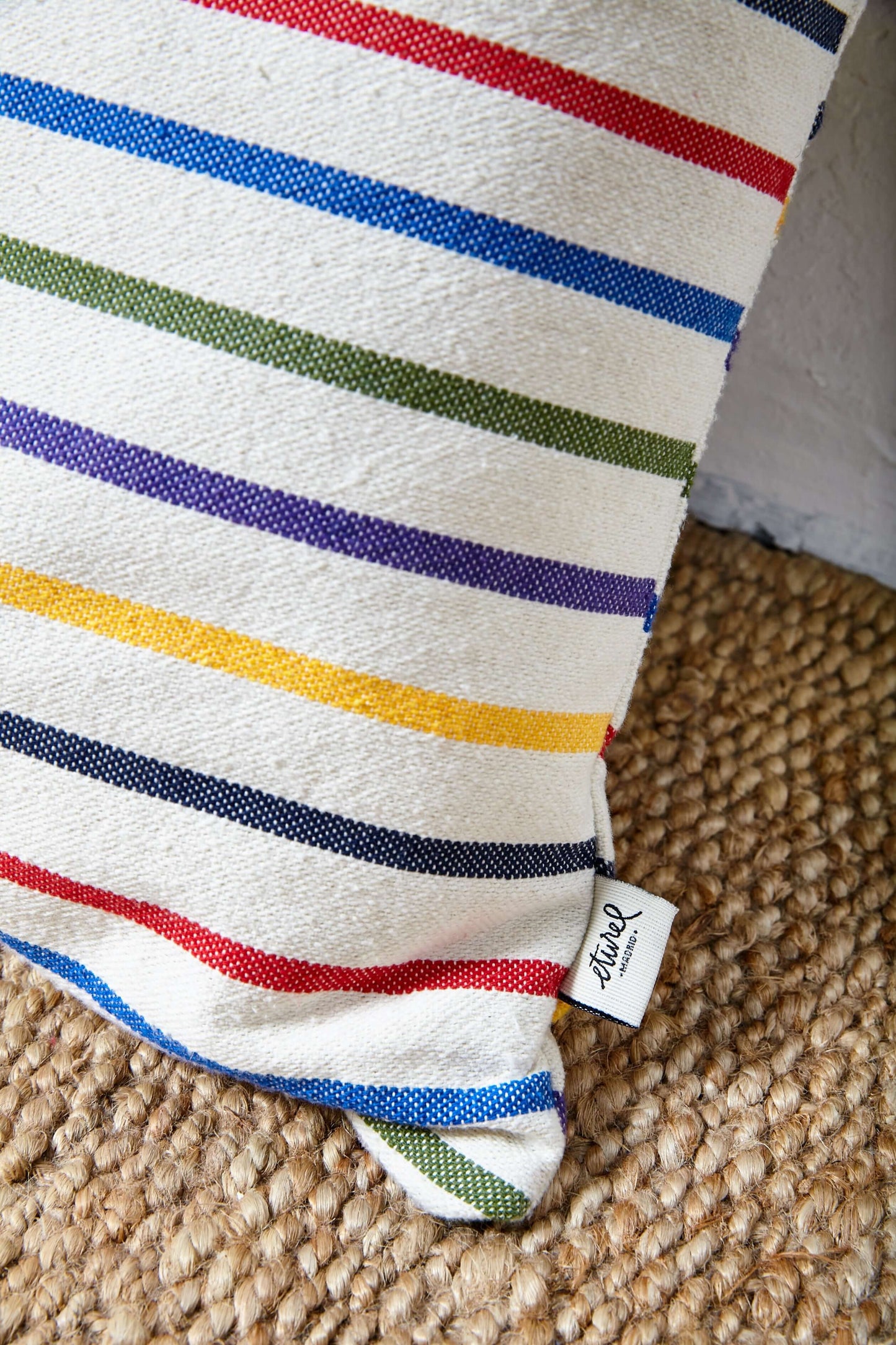 Funda cojín tejido canario mix color 50cmx50cm