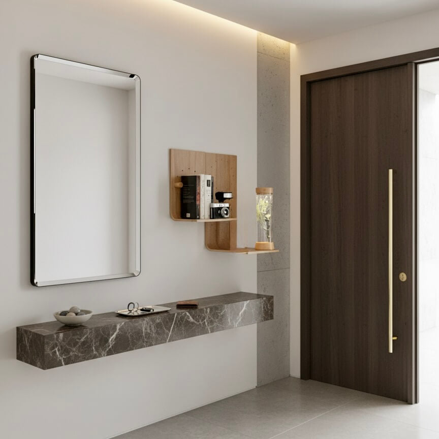 Estantería de pared de madera Brera – repisa flotante