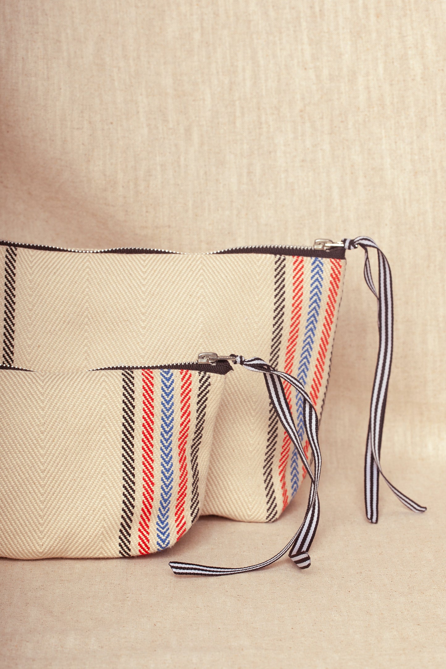 Neceser/estuche sarga de burgos crudo