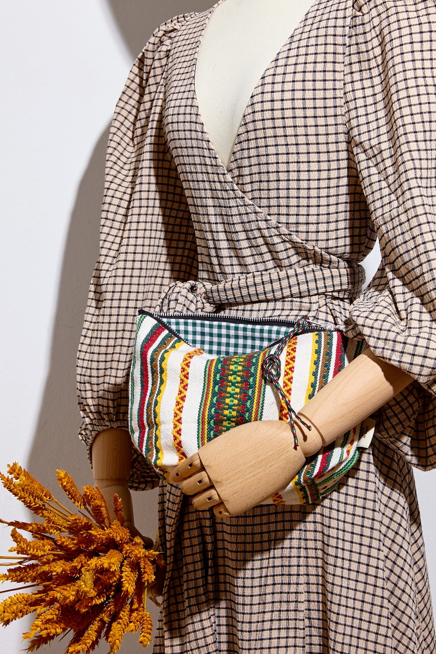 Neceser/estuche tejido manchego crudo