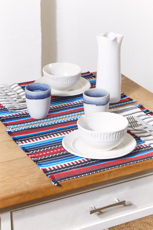 Mantel individual tejido manchego azul (pack de 2)