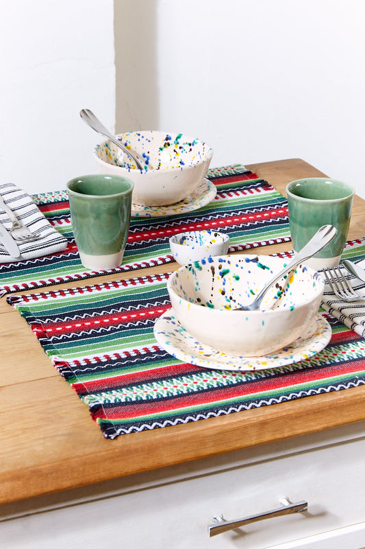 Mantel individual tejido manchego verde (pack de 2)