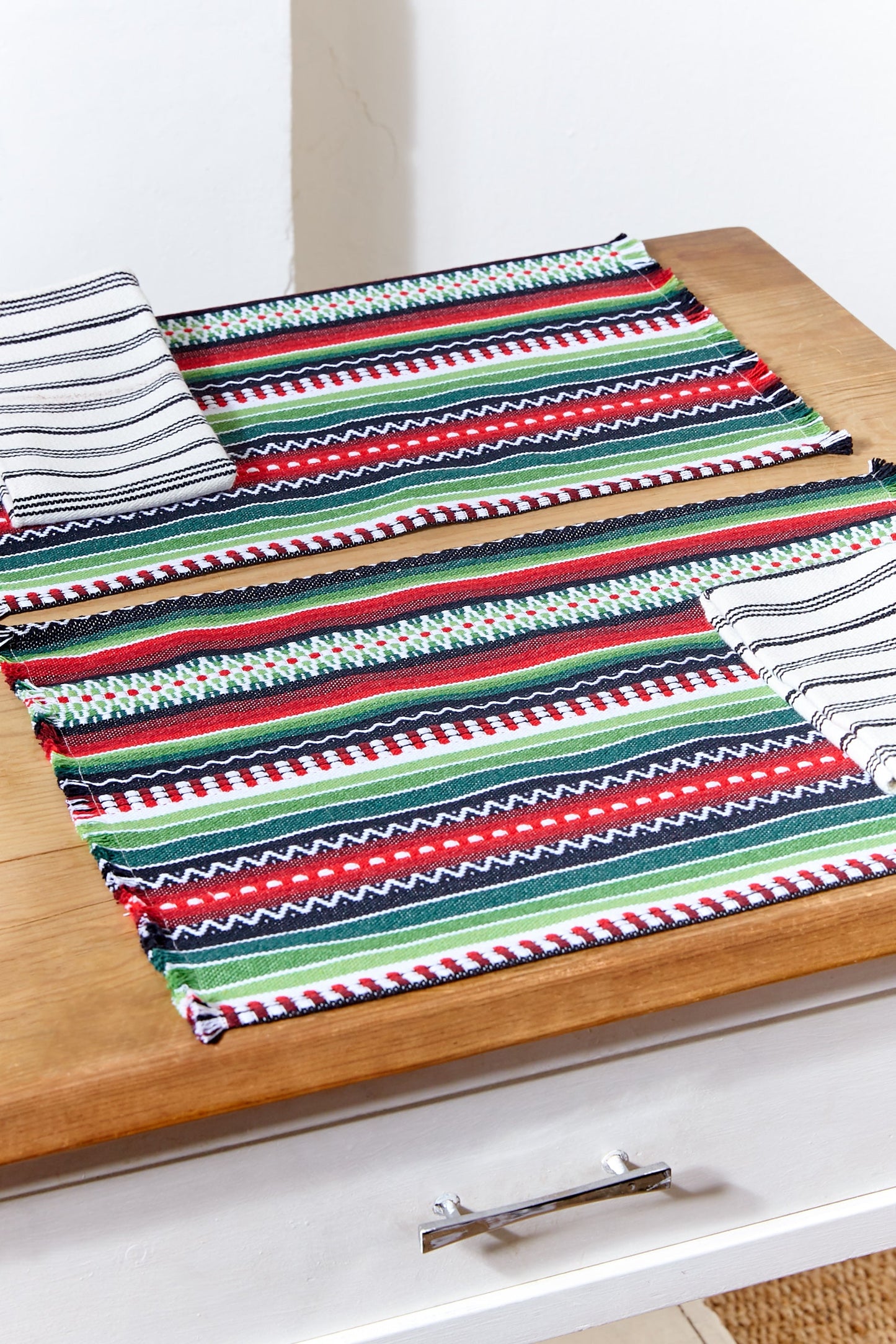 Mantel individual tejido manchego verde (pack de 2)