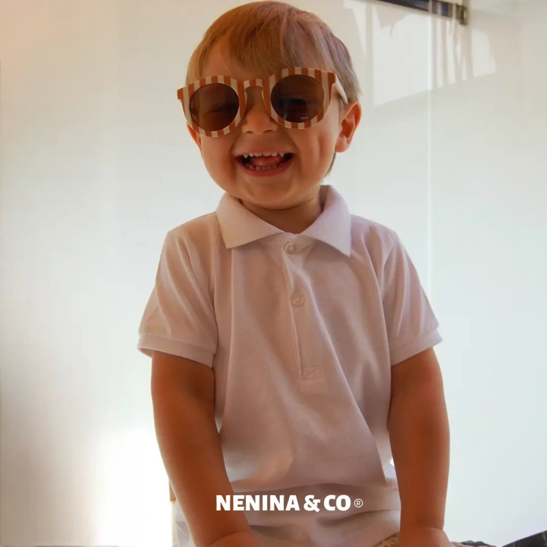 Gafas de sol infantil White Cat eyes Polarized Sostenibles Nenina & Co