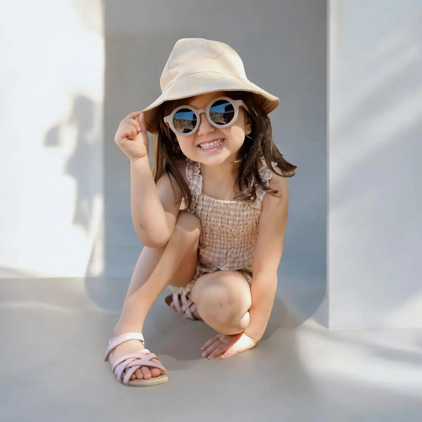 Gorro para el Sol Beige Nenina & Co - Hecho de Algodón Orgánico | Protección Solar y Estilo