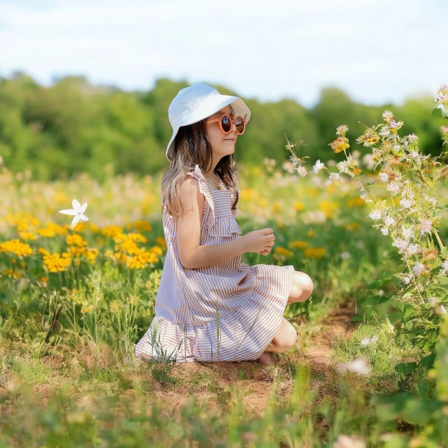 Gorro para el Sol Blanco Nenina & Co - Hecho de Algodón Orgánico | Protección Solar y Estilo