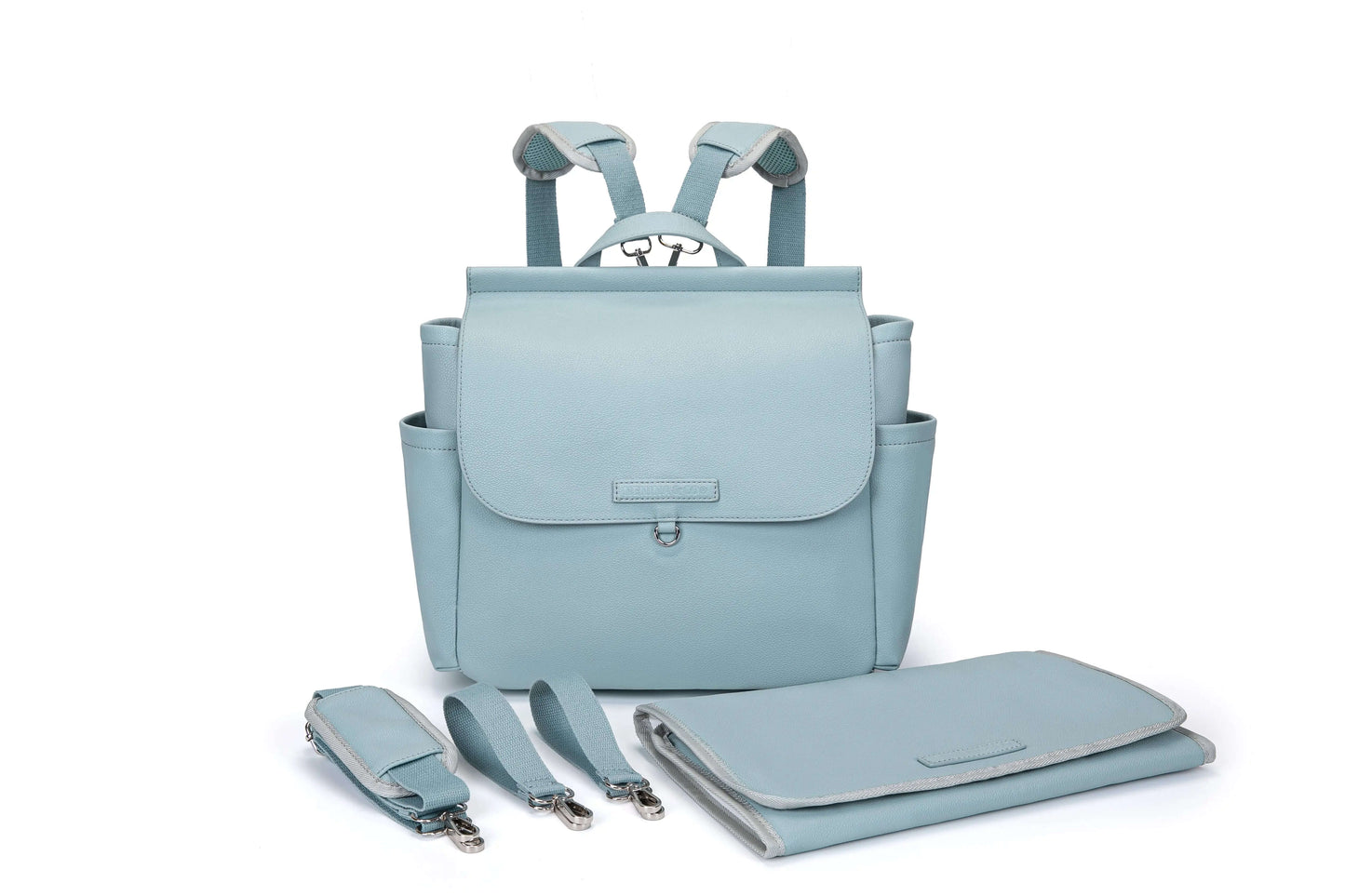 Bolso Maternal Dusty blue +Guardachupete Diamond + Cambiador de Regalo Nenina & Co