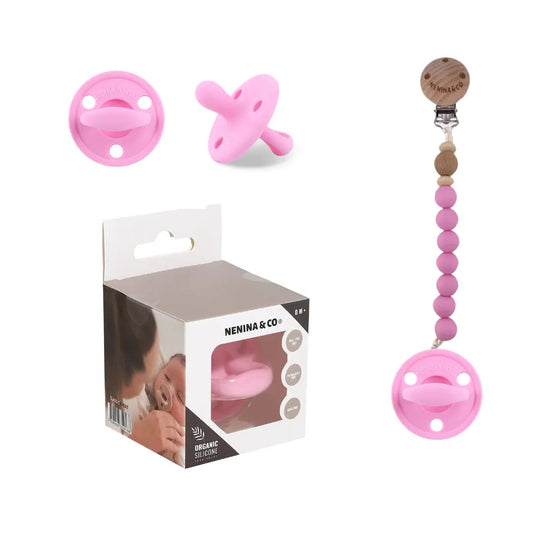 Chupete Clásico + Chupetero Spring Nenina & Co | Combinación Ideal para tu Recién Nacido