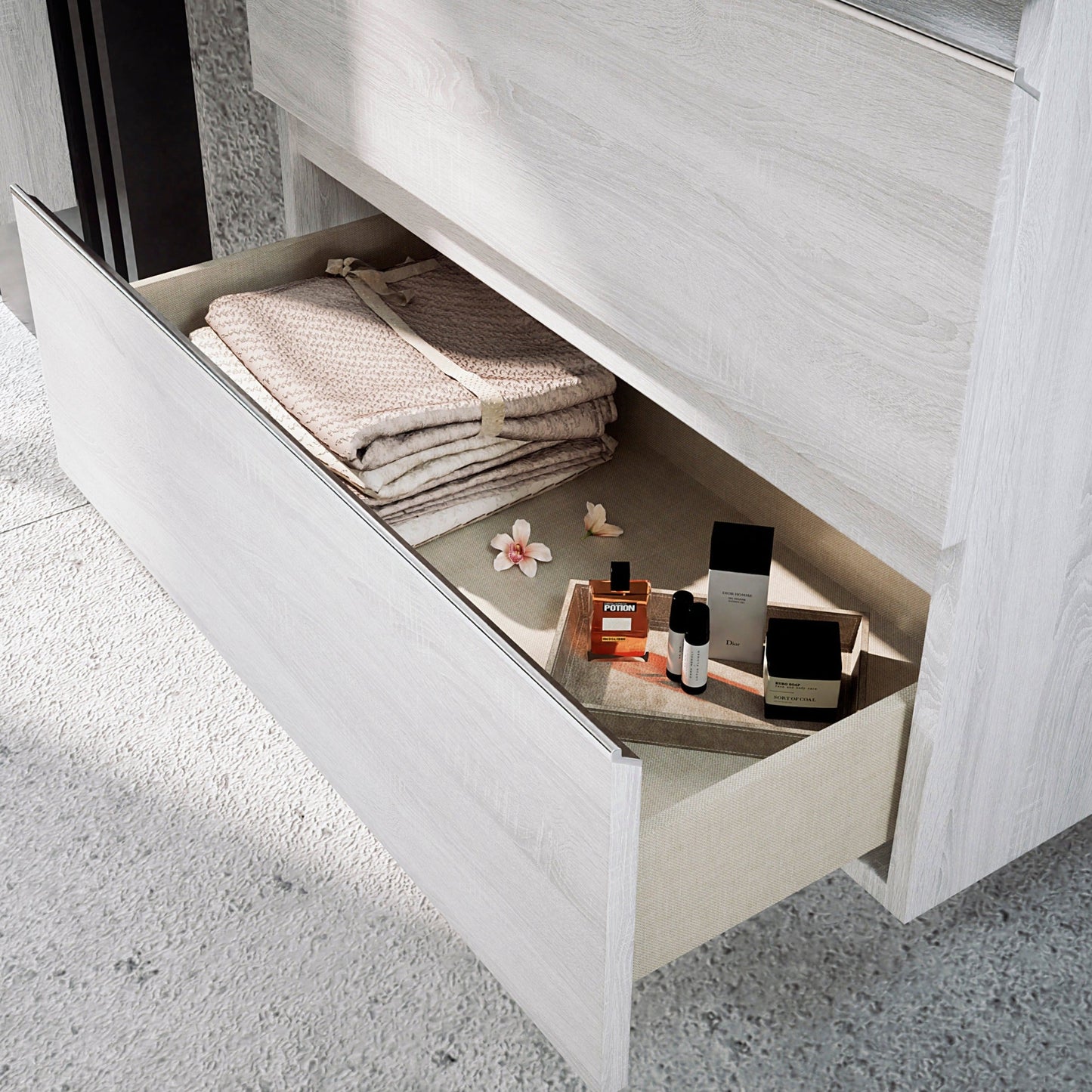 BATHME MADISON TAP Mueble Sin Lavabo Hibernian con tiradores cromados elegantes