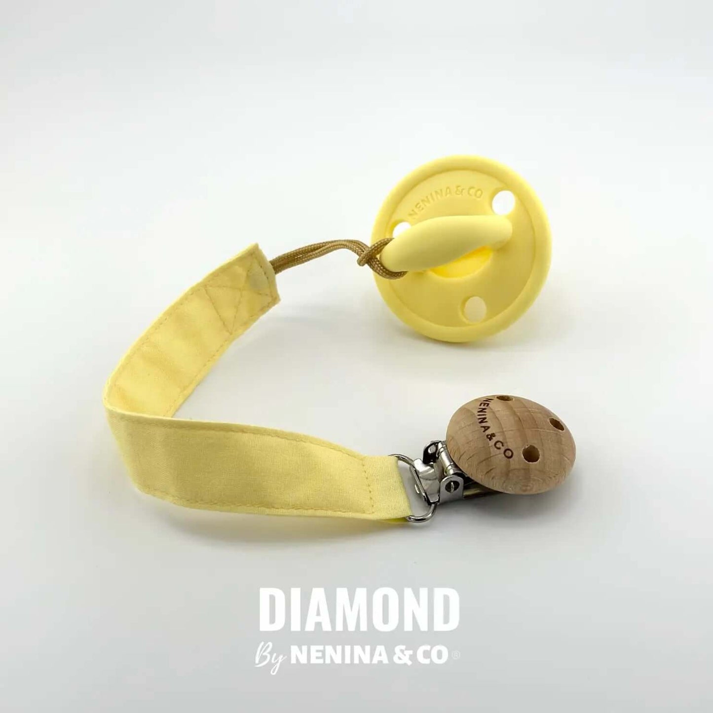 Chupetero Pack x 2 DIAMOND Amarillo + Vichy By Nenina & Co