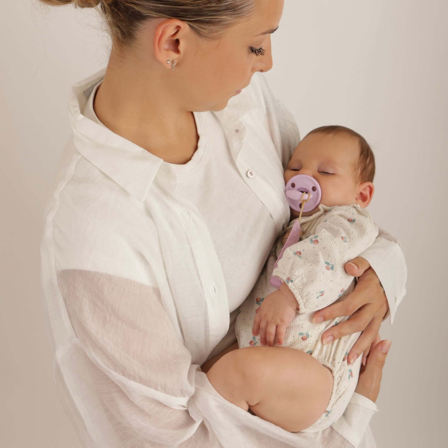 Chupetero Pack x 2 DIAMOND Lila + Lila vichy By Nenina & Co