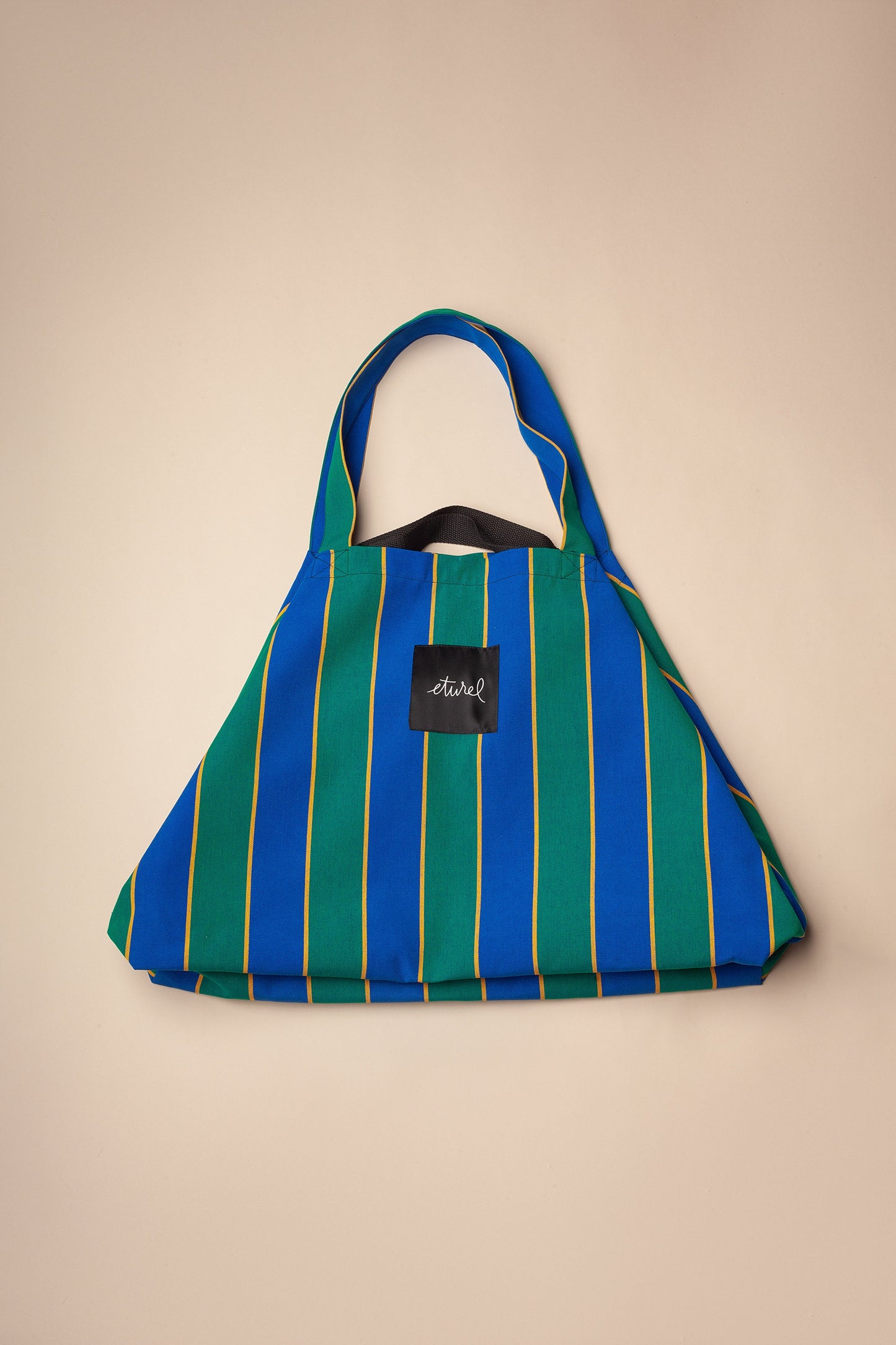 Bolso shopper maxi lona toldo rayas