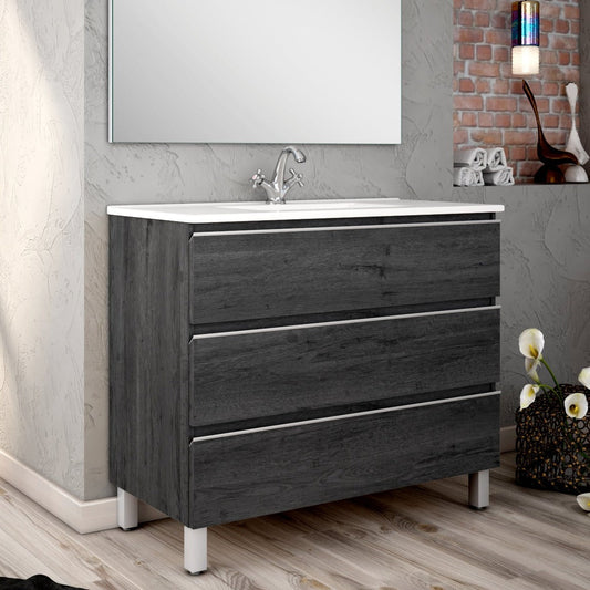 BATHME MADISON TOP Mueble de Baño con Lavabo 3 Cajones Ebony
