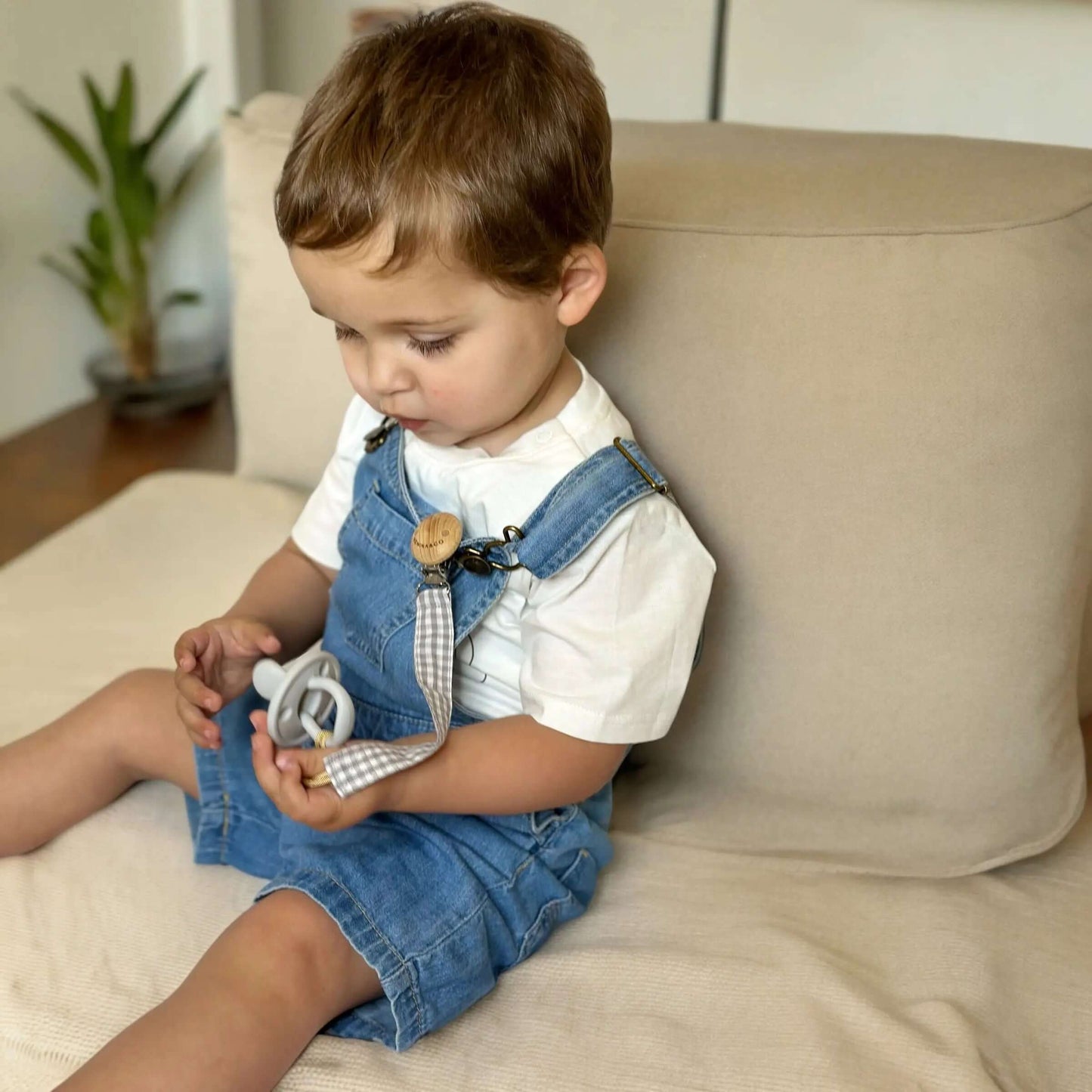 Kit 1 Guardachupete + 2 Chupeteros + 1 Chupetes Mint y Gris DIAMOND Nenina & Co