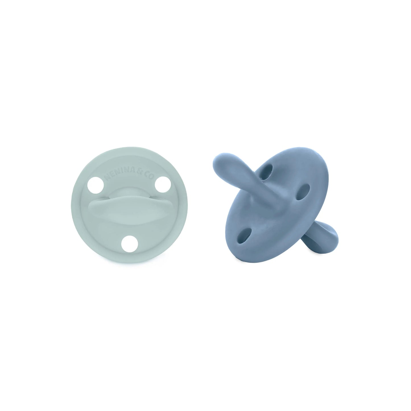 Kit 1 Guardachupete + 2 Chupeteros + 2 Chupetes Azul y Celeste DIAMOND Nenina & Co