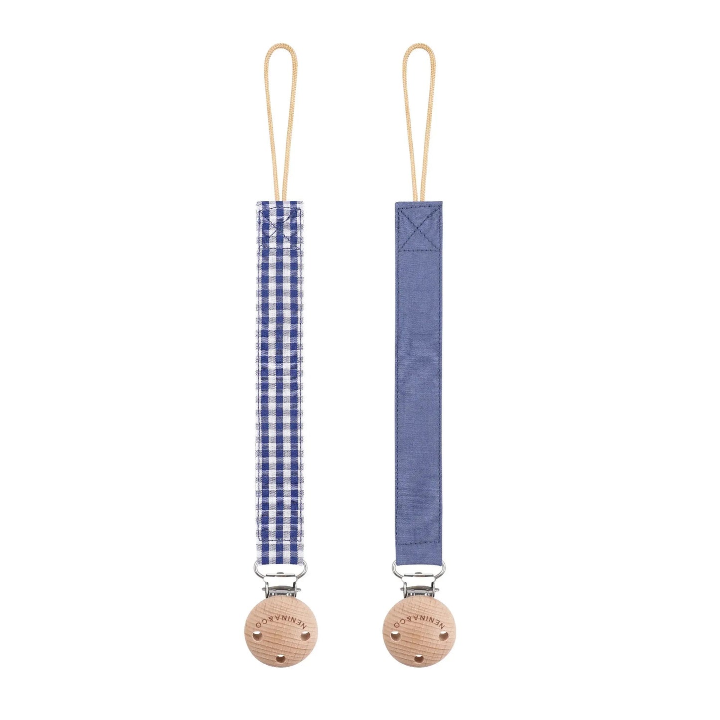 Kit 1 Guardachupete + 2 Chupeteros + 2 Chupetes Azul y Celeste DIAMOND Nenina & Co